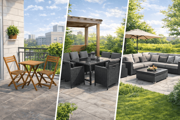 Welches Gartenmöbelset passt zu meinem Platzangebot?