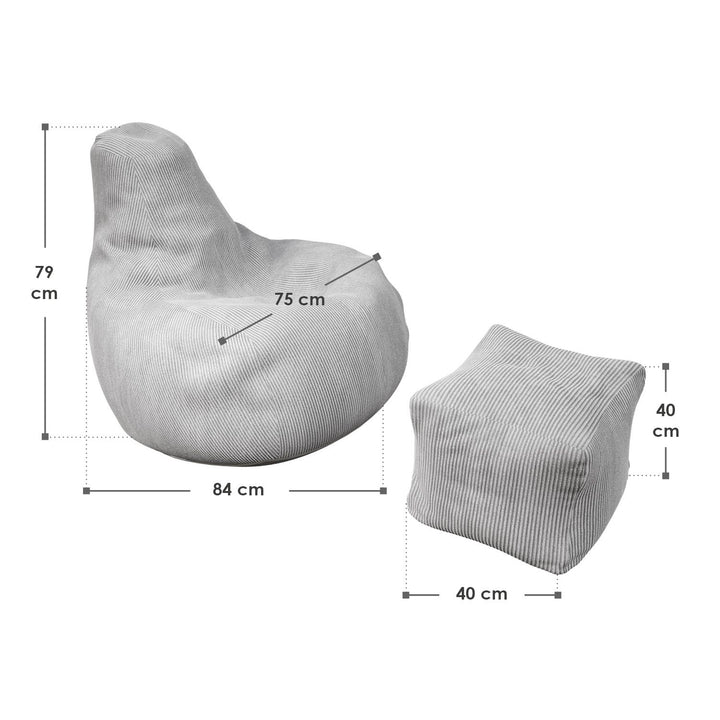 Sitzsack Chillex mit Hocker
