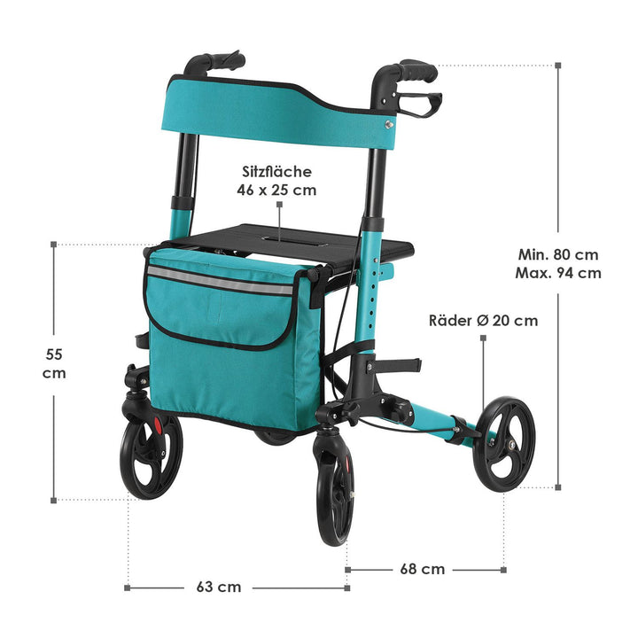 Déambulateur en aluminium Vital avec siège