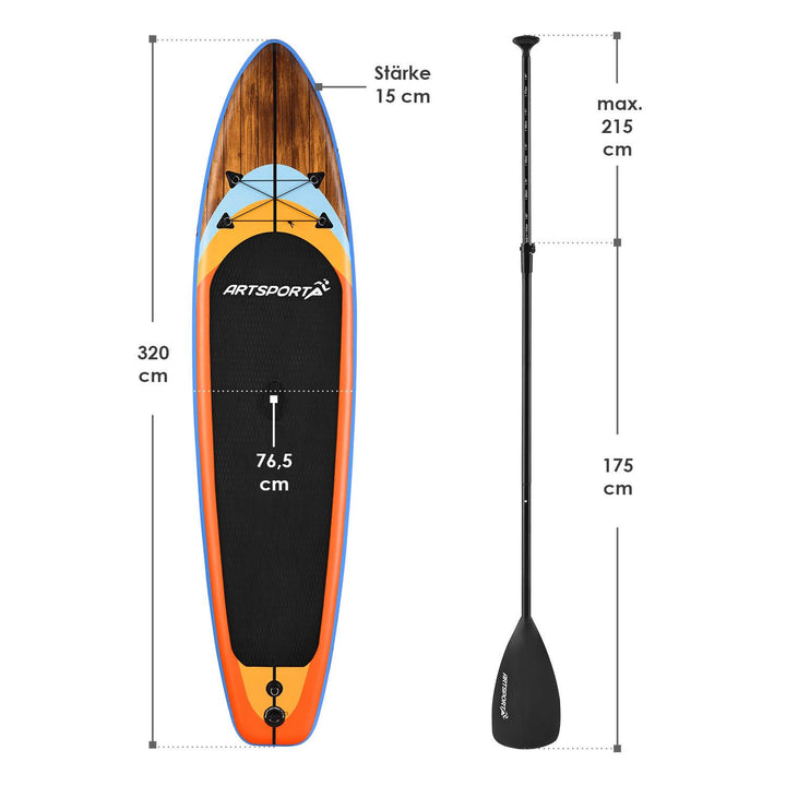 Planche de stand up paddle - Ensemble complet