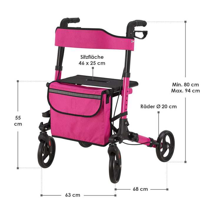 Déambulateur en aluminium Vital avec siège