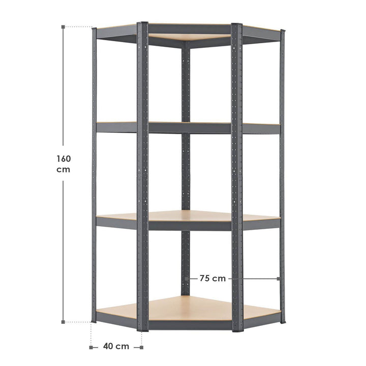 Étagère d'angle Corner Easy 160 x 75 x 40-75 cm