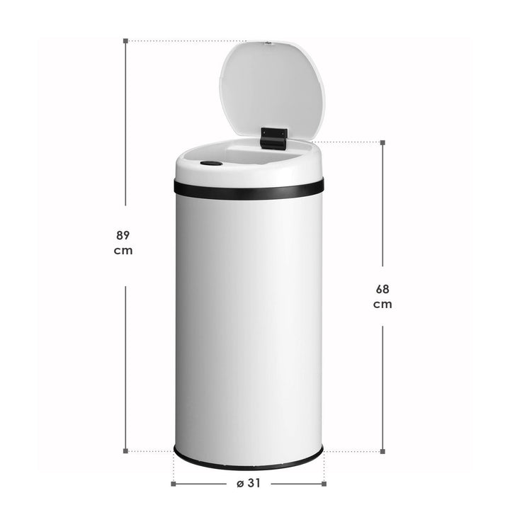 Runder Mülleimer mit Sensor