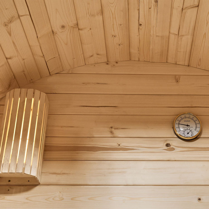 Sauna tonneau Spitzberg avec poêle de sauna