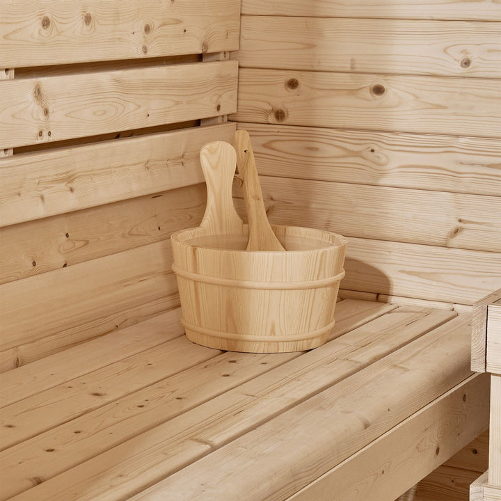 Sauna tonneau Spitzberg avec poêle de sauna