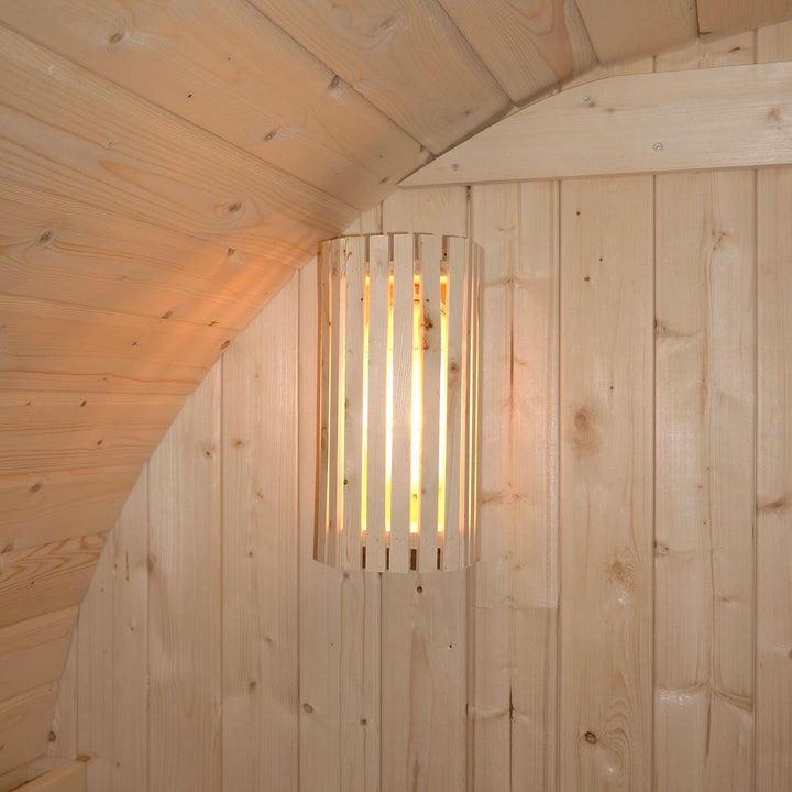 Sauna tonneau Spitzberg avec poêle de sauna