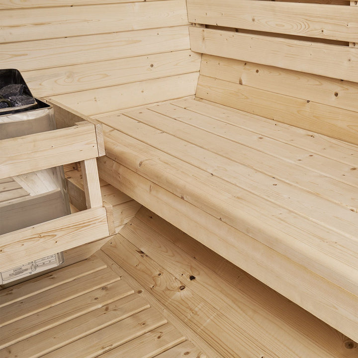 Sauna tonneau Spitzberg avec poêle de sauna