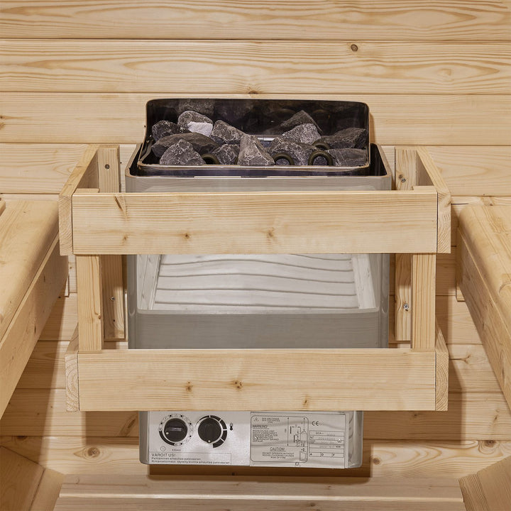 Sauna tonneau Spitzberg avec poêle de sauna
