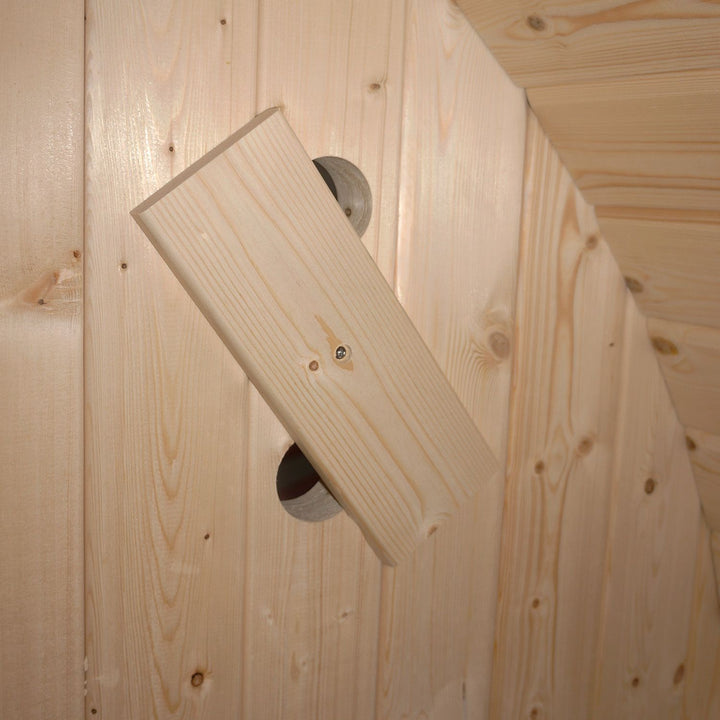 Sauna tonneau Spitzberg avec poêle de sauna