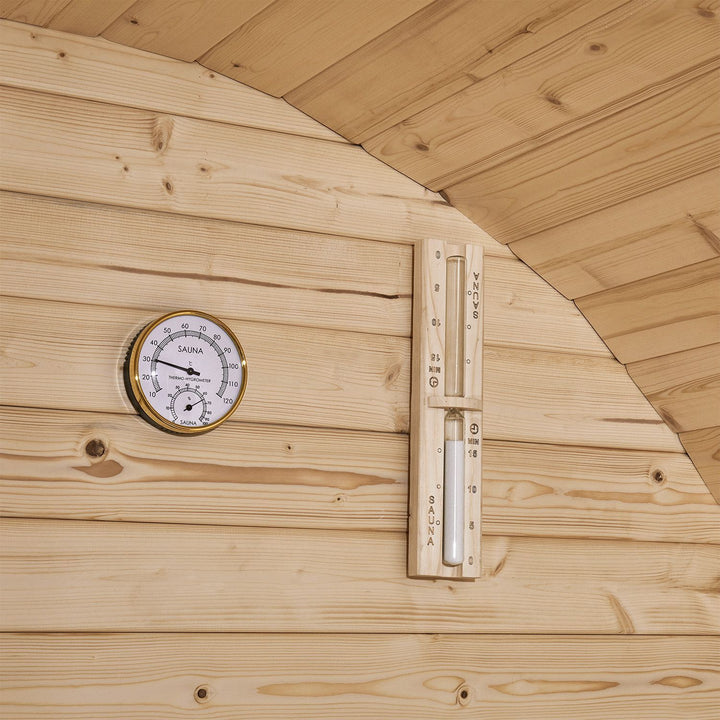 Sauna tonneau Spitzberg avec poêle de sauna