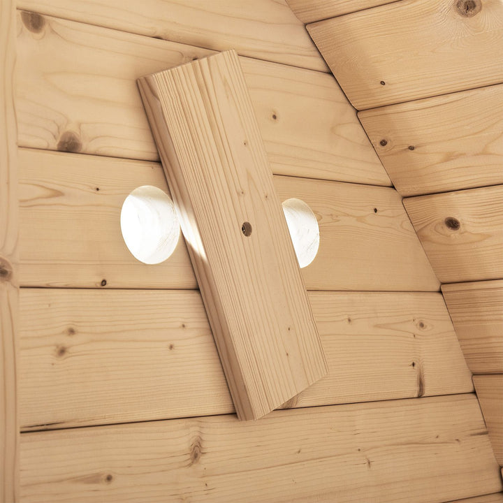 Sauna tonneau Spitzberg avec poêle de sauna