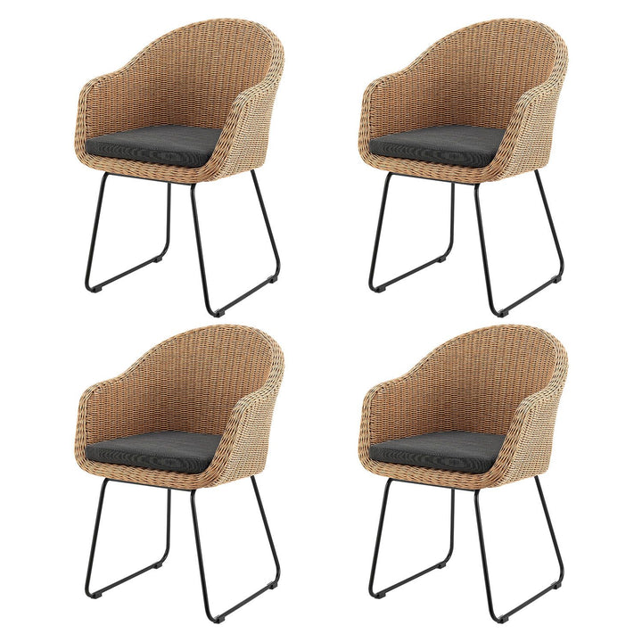 Chaise en rotin et osier Cody