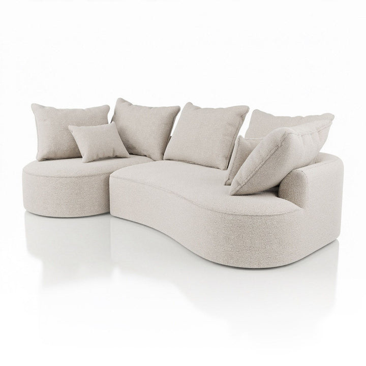 Sofa Tirano mit Ottomane & Dekokissen