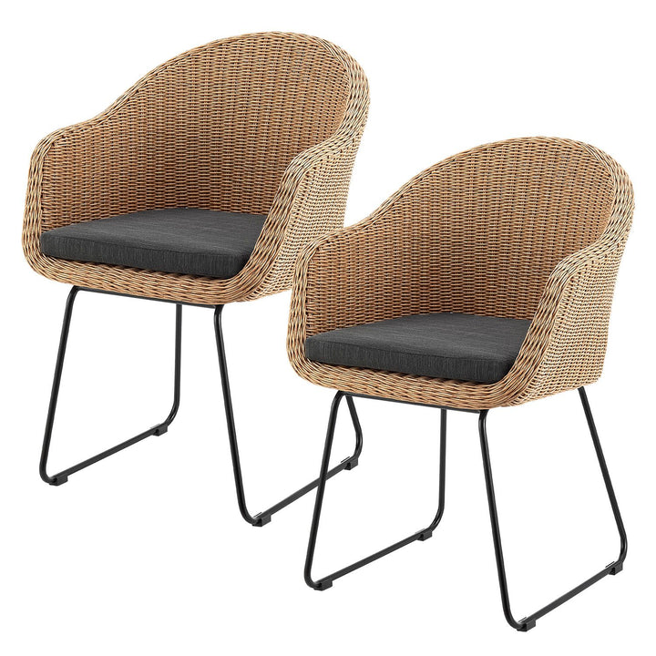 Chaise en rotin et osier Cody
