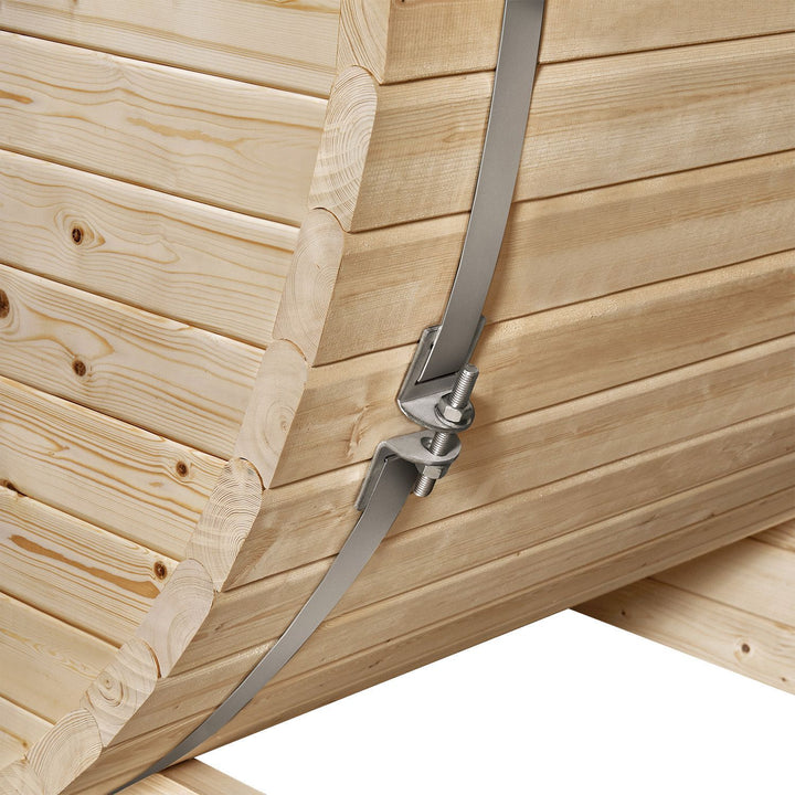 Sauna tonneau Spitzberg avec poêle de sauna