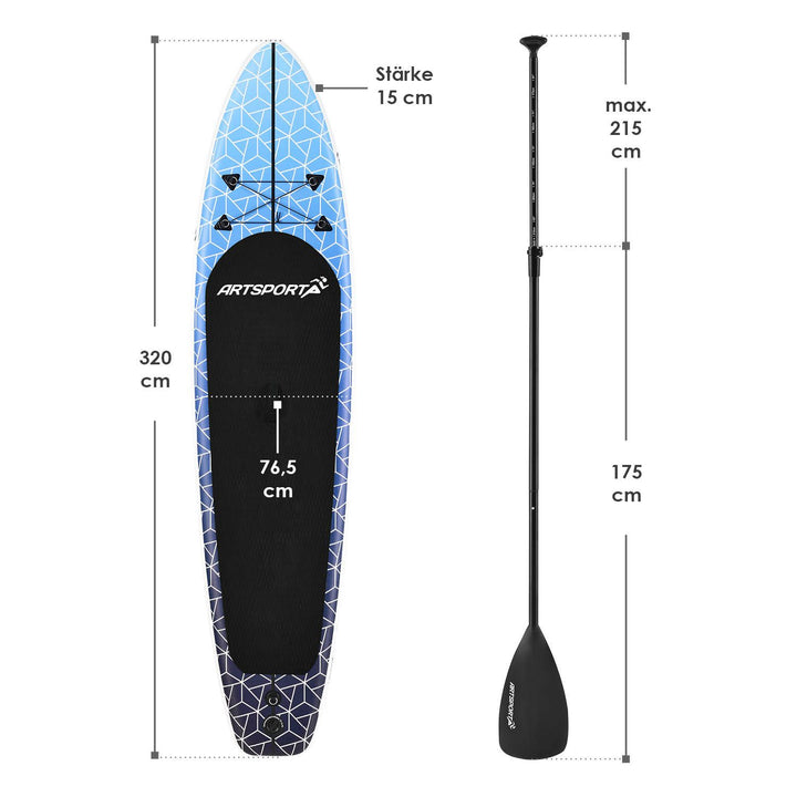 Planche de stand up paddle - Ensemble complet