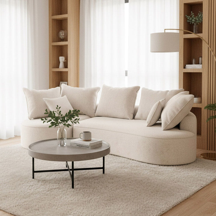 Sofa Tirano mit Ottomane & Dekokissen