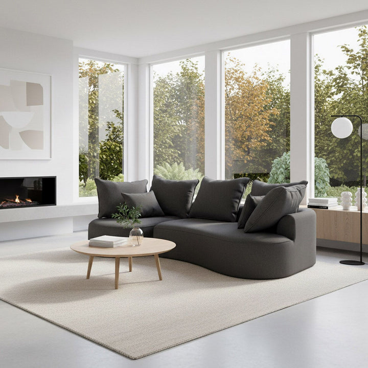 Sofa Tirano mit Ottomane & Dekokissen