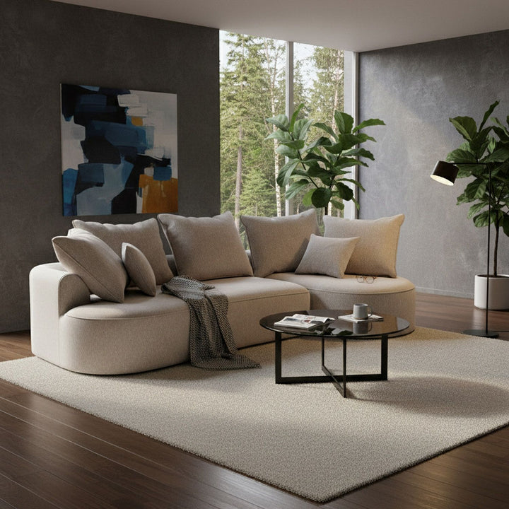 Sofa Tirano mit Ottomane & Dekokissen