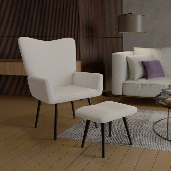 Ohrensessel mit optionalem Hocker Odense
