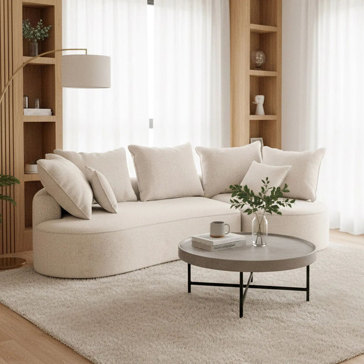 Sofa Tirano mit Ottomane & Dekokissen