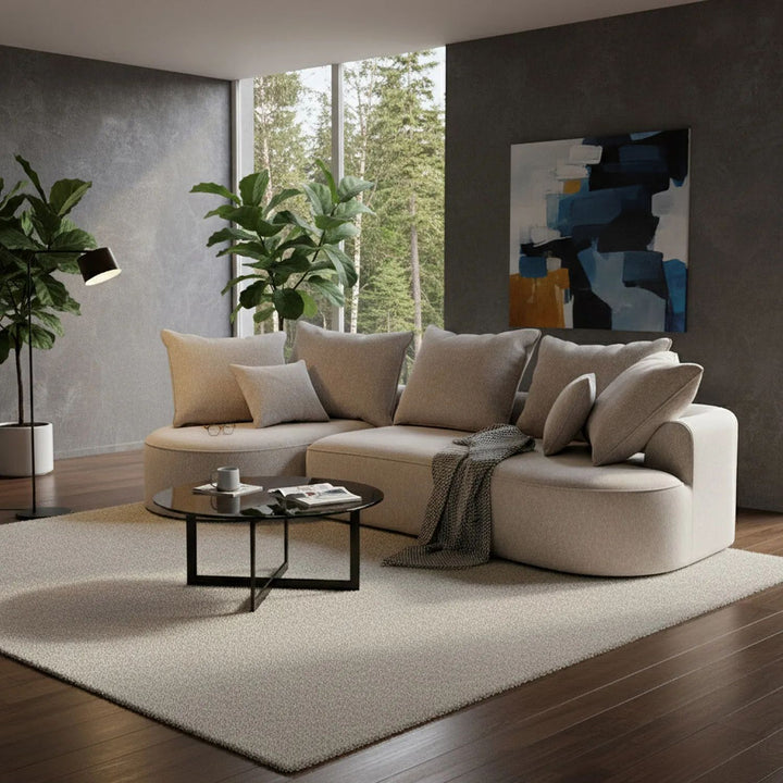 Sofa Tirano mit Ottomane & Dekokissen