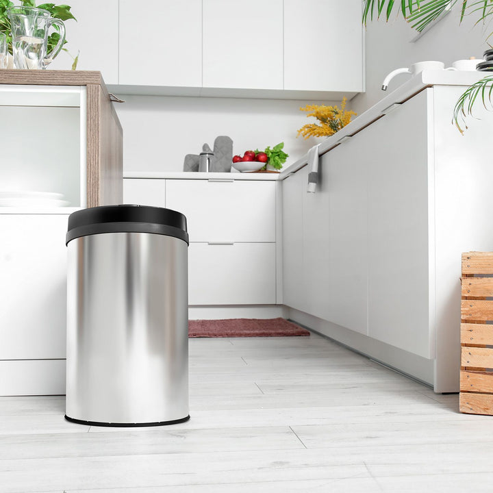 Runder Mülleimer mit Sensor