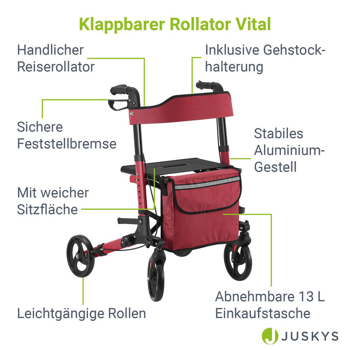 Déambulateur en aluminium Vital avec siège