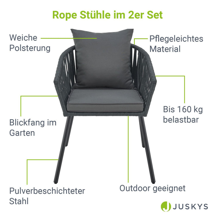 Ensemble de 2 chaises en corde