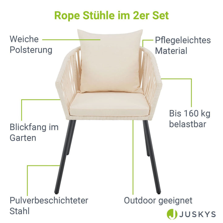 Ensemble de 2 chaises en corde