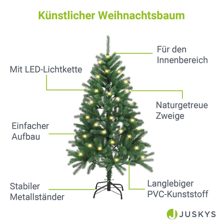Künstlicher Weihnachtsbaum mit LEDs