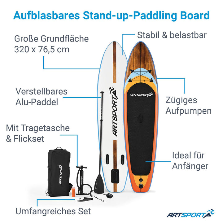 Planche de stand up paddle - Ensemble complet