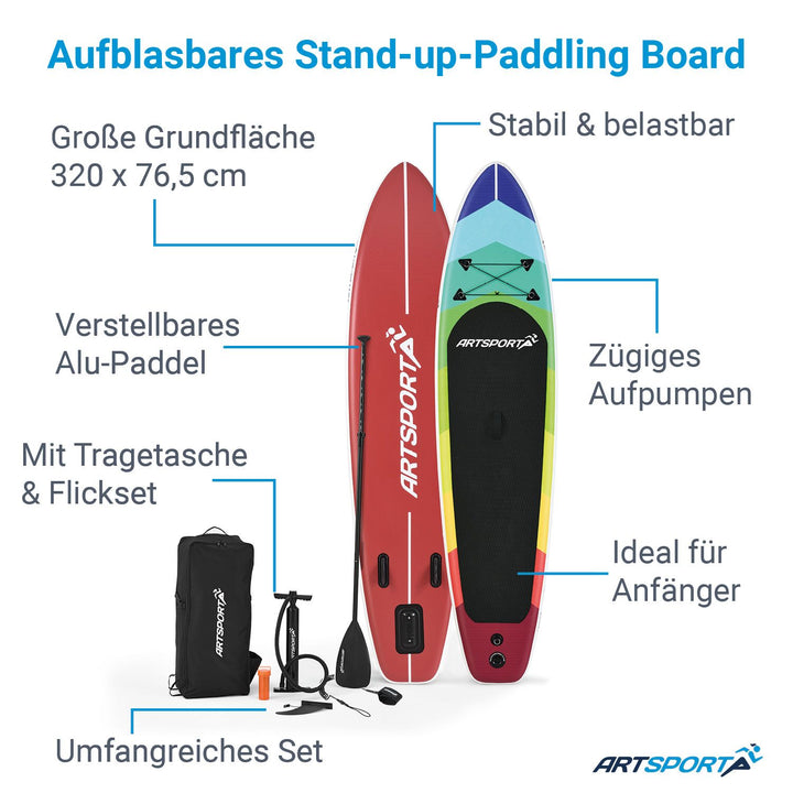 Planche de stand up paddle - Ensemble complet