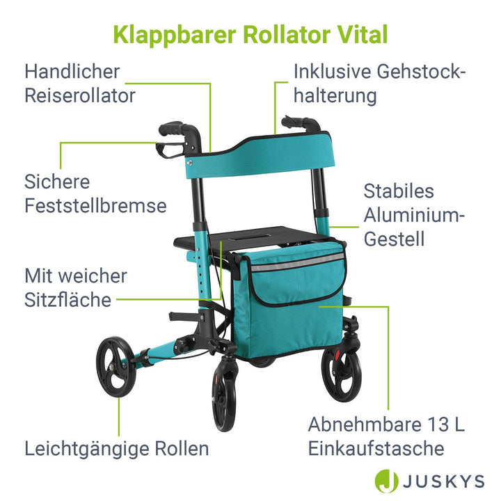 Déambulateur en aluminium Vital avec siège
