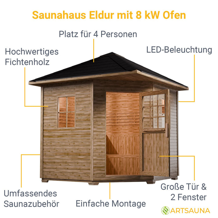 Sauna extérieur Eldur - 8 kW