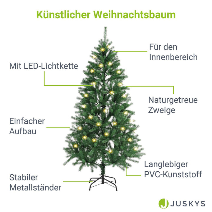 Künstlicher Weihnachtsbaum mit LEDs