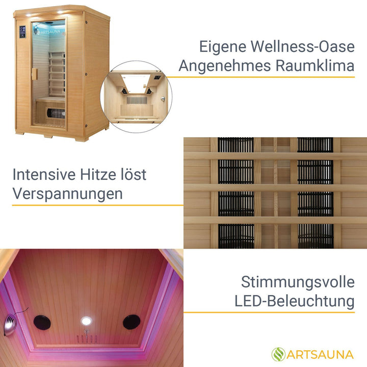 Cabine infrarouge Oslo avec radiateurs en céramique