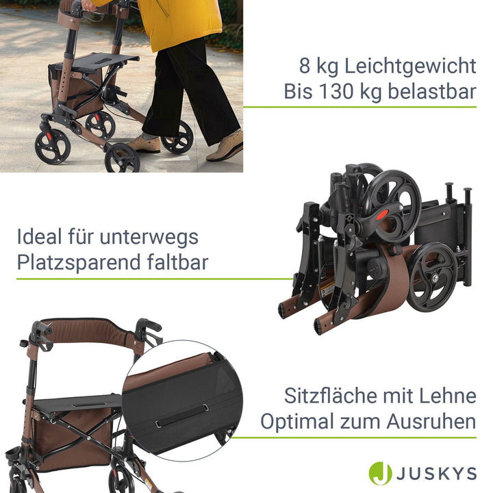 Déambulateur en aluminium Vital avec siège