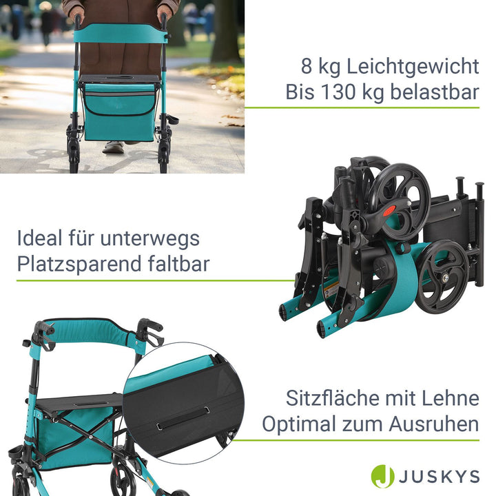 Déambulateur en aluminium Vital avec siège