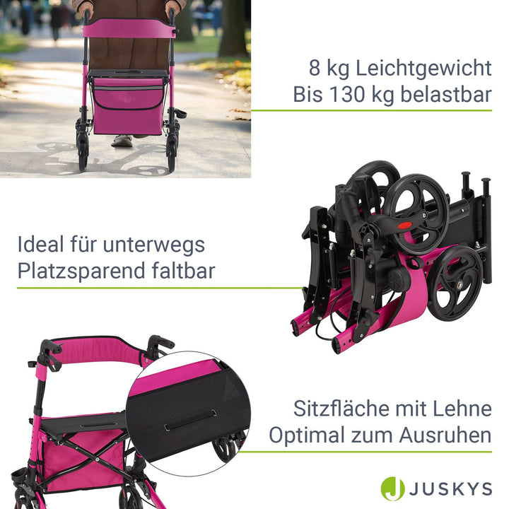 Déambulateur en aluminium Vital avec siège