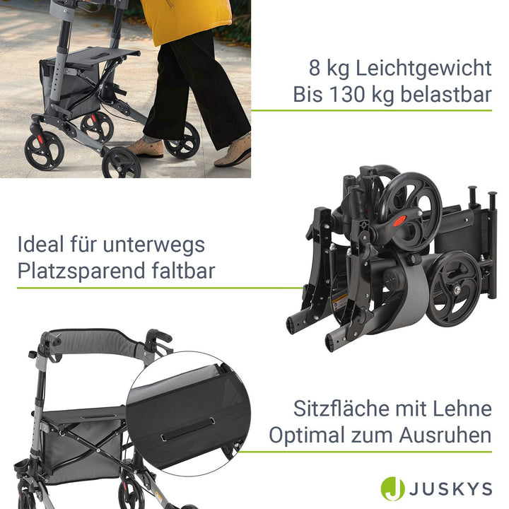 Déambulateur en aluminium Vital avec siège