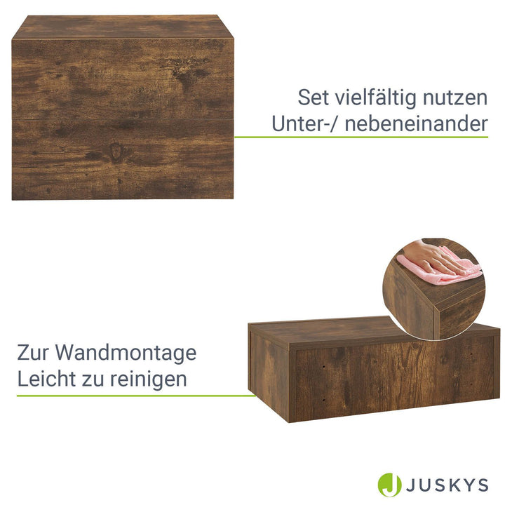 Lot de 2 tables de nuit suspendues