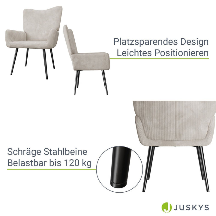 Ohrensessel mit optionalem Hocker Odense