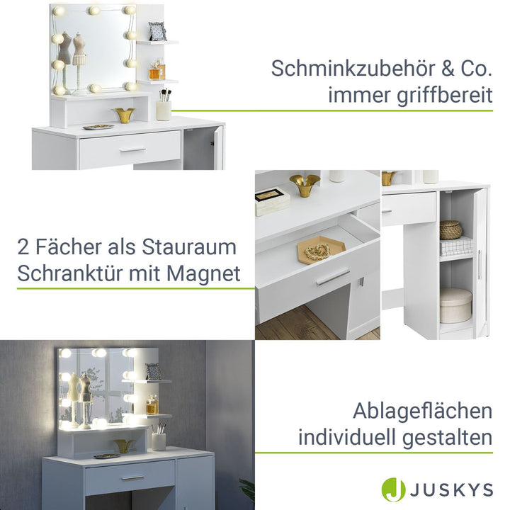 Schminktisch Zoey mit LED Beleuchtung
