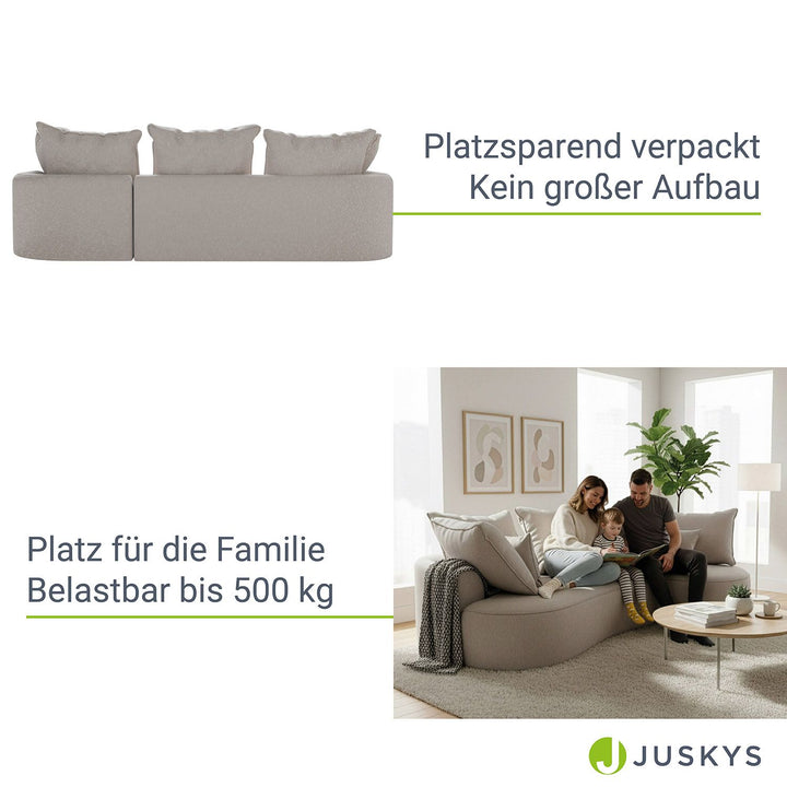 Sofa Tirano mit Ottomane & Dekokissen