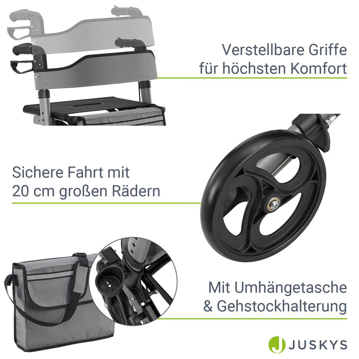 Déambulateur en aluminium Vital avec siège