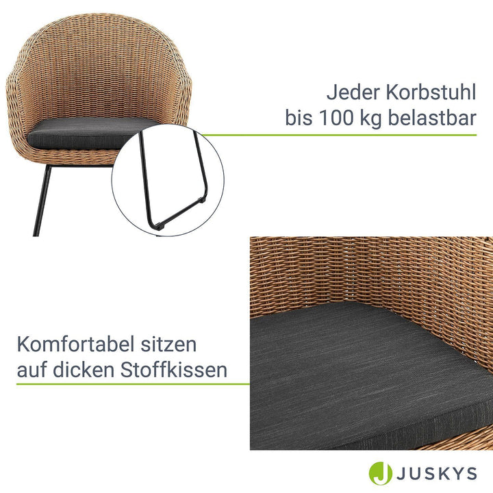 Chaise en rotin et osier Cody