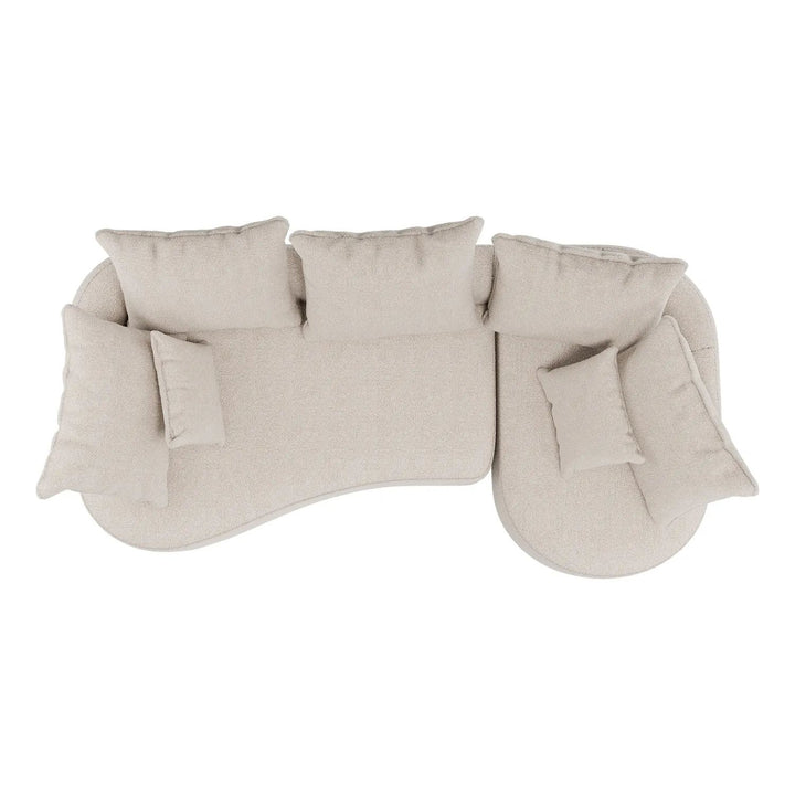 Sofa Tirano mit Ottomane & Dekokissen
