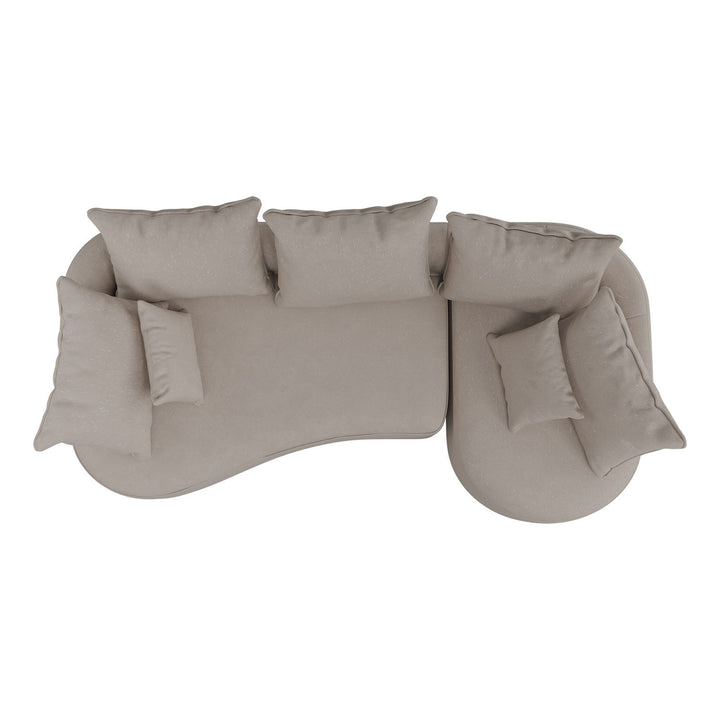 Sofa Tirano mit Ottomane & Dekokissen