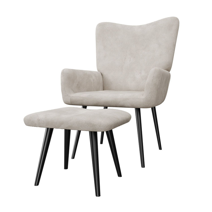 Ohrensessel mit optionalem Hocker Odense